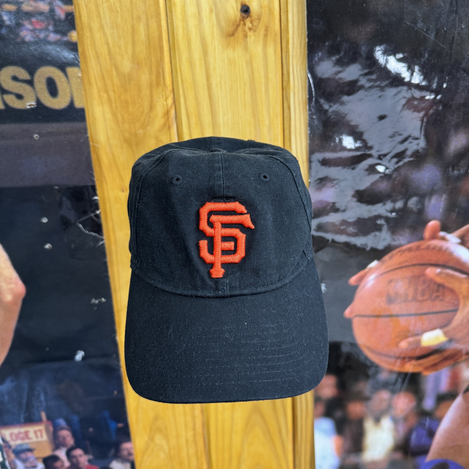San Francisco Giants Hat Cap Strap Back Womens Black Orange MLB Baseball New Era