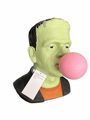 Martha Stewart LED Frankenstein Blowing Bubble Bust Spooky Halloween Decor NEW