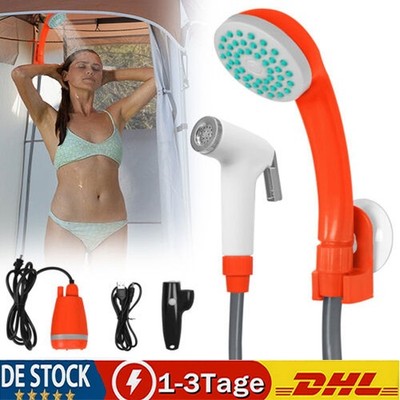 Portable Camping Shower USB Rechargeable Electric Shower Pump for Hiking Outdoor