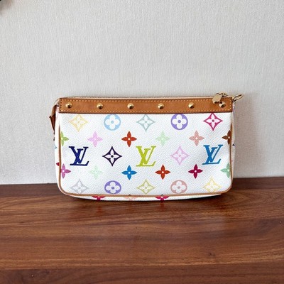 Louis Vuitton LV White Multicolore Pochette Accessoires | eBay
