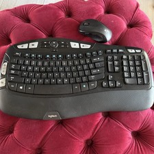 Logitech MK550 Wave Comfort Wireless Combo K350 Keyboard M510 Mouse - NO DONGLE