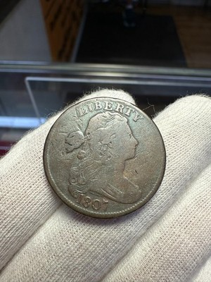 1807 Draped Bust Large Cent Fine Rotated Die