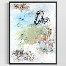 Original Mixed Media Abstract Modern Art Painting 18x24 