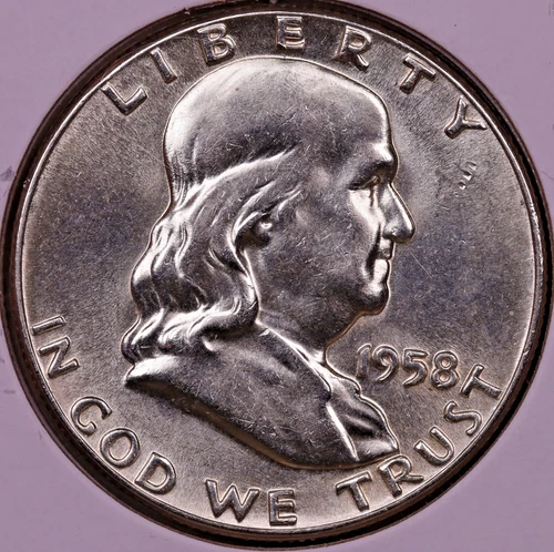 1958-P Franklin Half Dollar BU+ ***RARE ORIGINAL COIN***