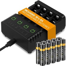 Venom Power Recharge Charging Station with 10 AA 1000mAh Rechargeable Batteries 25.70 per battery