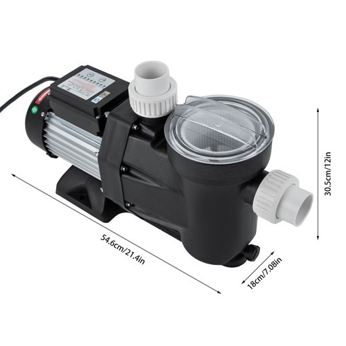 2 HP In/Above Ground Pool Pump 1500W Self Primming Swimming Pool Pump with Timer