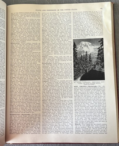 1938 Vintage Collier's World Atlas Illustrated Hardcover Book With Color Maps - Picture 9 of 15