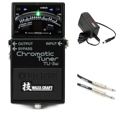 Boss TU-3W Waza Craft Chromatic Tuner with Power Supply and Cable