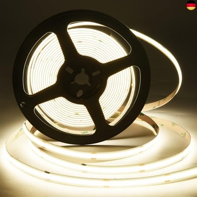COB LED Streifen 5M, 24V LED Streifen Naturweiß 4000K,480 LEDs/m CRI 90+Hohe Dic