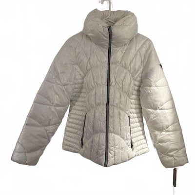 GUESS Puffer Jacket White. Poly Fill Y2K Preppy  Winter Street Wear Cozy Wm Sz M
