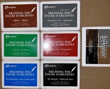 Ranger 7pc Archival Jumbo Color Ink Pads Tim Holtz Distress Palette NEW Stamp