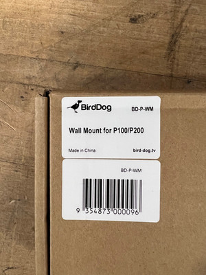 BirdDog Wall Mount For P100/P200 NEW BD-P-WM - Black Color