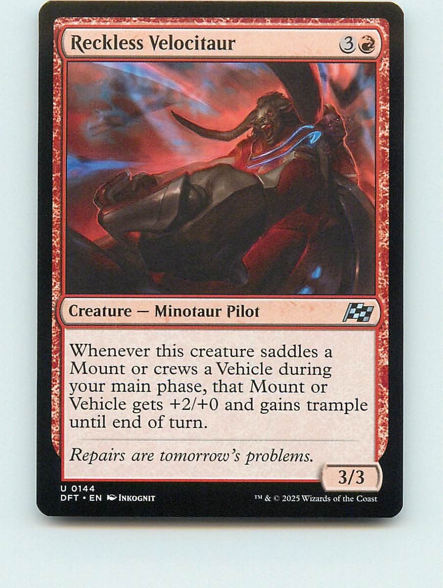 Reckless Velocitaur - U144 - MTG - Aetherdrift (DFT)