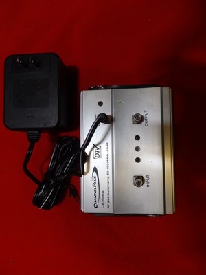 Channel Plus DA-500A RF Amplifier, 18DB Gain, ,Low Noise, inc. Power Supply