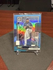 2022 Donruss Optic #182 CORBIN BURNES Carolina Blue Prizm #/50 Brewers A03