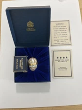 Halcyon Days Egg Enamel Trinket Box Rabbits Bunnies