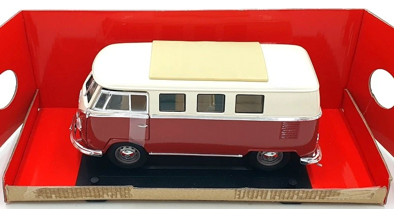 Road Signature 1/18 Scale 92328 - 1962 Volkswagen Microbus - Red/White - Image 4 of 4