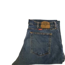 Wrangler Jeans Mens 36x29 Blue Straight Leg Regular Fit Denim Rugged Dark Wash