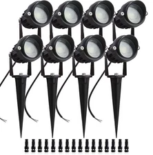 8Pack 5W Low Voltage Landscape Lights with Connectors Outdoor Lighting 24V AC...