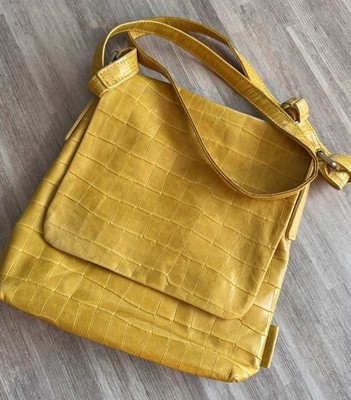 JOST Damen Umhängetasche - Gelb - Kroko Optik - Top Zustand - ca. 28x26x4