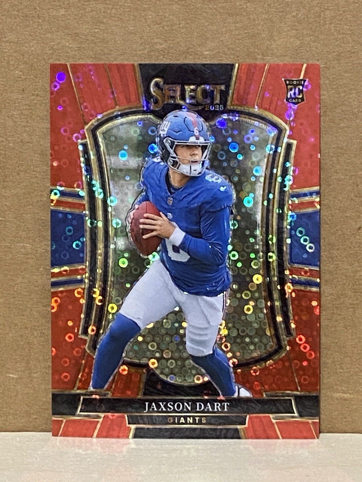 2025 Panini Select H2 JAXSON DART Premier Level Red Disco Prizm #/49 - NY Giants