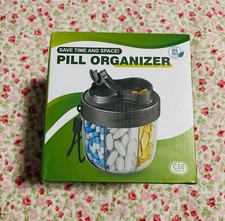 Portable 7 Slot Weekly Pill Organizer Travel Medicine Box BPA Free w/ Strap New