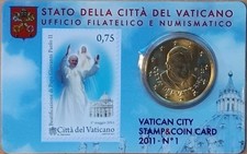 VATICANO 2011 (SELLO Y MONEDA DE 50 EUROCENT) EN BLISTER