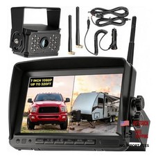 Wireless RV Backup Camera System, 2 HD 1080P Cameras 7 Split 7"-2 Cameras