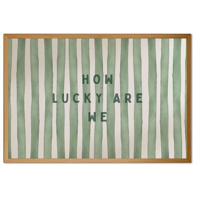 Trendy Wall Art How Lucky are We Positive Quote Inspirational Poster Canvas P...