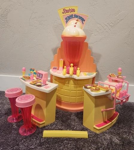 Barbie Soda Shoppe Playset, 1980s Vintage Mattel, All items, No Box