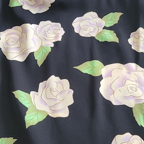 VTG Sag Harbor Dark Floral Skirt Midi Skirt Sz 16 - Picture 10 of 10
