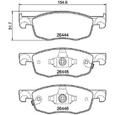 Satz Bremsbeläge Bremsklötze vorne für Toyota Aygo X B7 Yaris P21 id90892