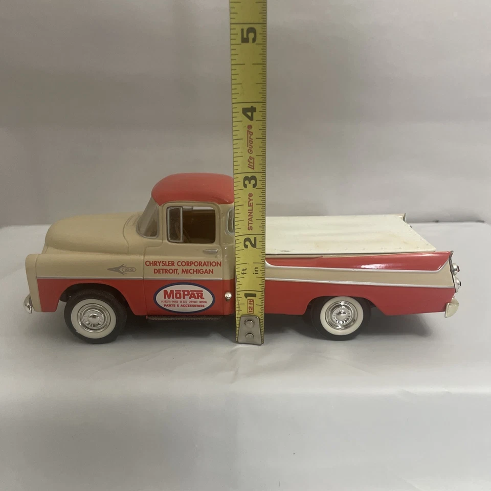 SPEC CAST - MOPAR PARTS 1957 DODGE SWEPTSIDE PICKUP TRUCK - 1/25 DIECAST BANK - Image 3 of 4