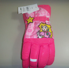 GIRLS MISS PEACH SUPER MARIO WINTER GLOVES THINSULATE SKI  GLOVES  SIZE S/M