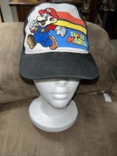 Super Mario Bros Hat Kids Child OS one size fits most Strap back