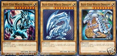 BLUE-EYES WHITE DRAGON Mint 4_Different Artworks CARD SET COMMON