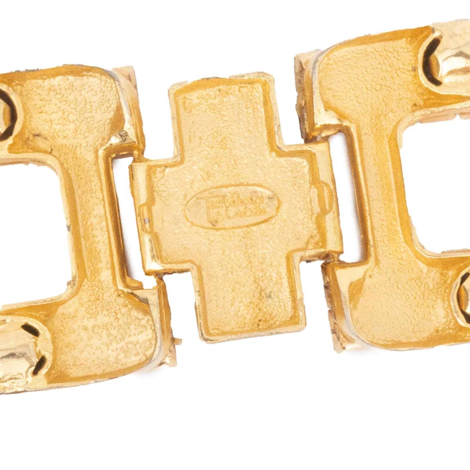 Joyería vintage de diamantes de imitación de oro Tortolani Crislu Foto 4 de 4