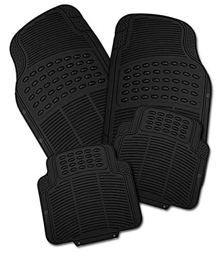 FOR ISUZU D-MAX - HEAVY DUTY UNIVERSAL RUBBER CAR INTERIOR FLOOR MATS 4 PIECE - Image 3 of 4