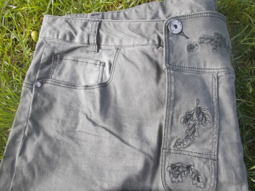 Short tyrolien coton gris délavé brodé feuilles Johann POPKEN w54 64 21SH11 - Imagen 8 de 12
