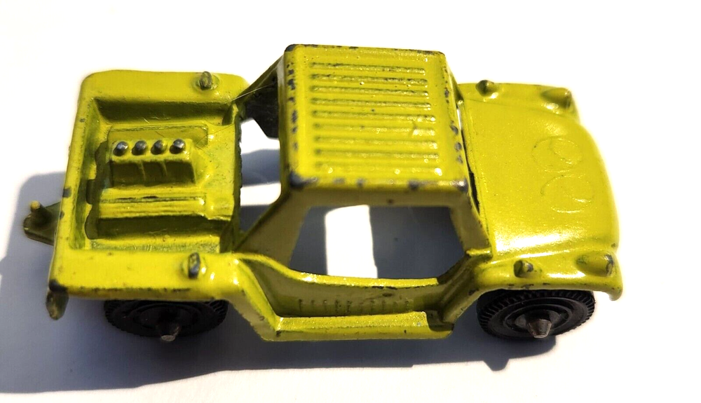 Green loose Diecast Tin Mooneyes Vintage Race Car had the best races