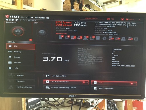 i7-8700K @ 3.7GHz 16GB DDR4 RAM MSI Z370 Gaming Pro GTX 1070 Ti 8G COMBO - Afbeelding 2 van 9