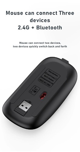 Gray Bluetooth 5.0 & 2.4G Wireless Keyboard Mouse Combo Rechargeable Full Size - 第 10/25 張圖片