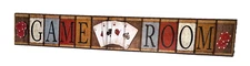 Game Room Sign Casino Themed Man Cave Home Wall Decor 38" Wood PB