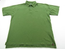 Woolrich Polo Shirt Mens Size Large Green Short Sleeve Logo Casual Classic