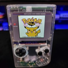 Clear Nintendo Classic Game Boy DMG With Upgraded Backlit IPS LCD Screen