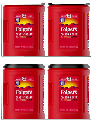 Folgers Classic Roast Ground Coffee (43.5 oz.) (Pack of 4)