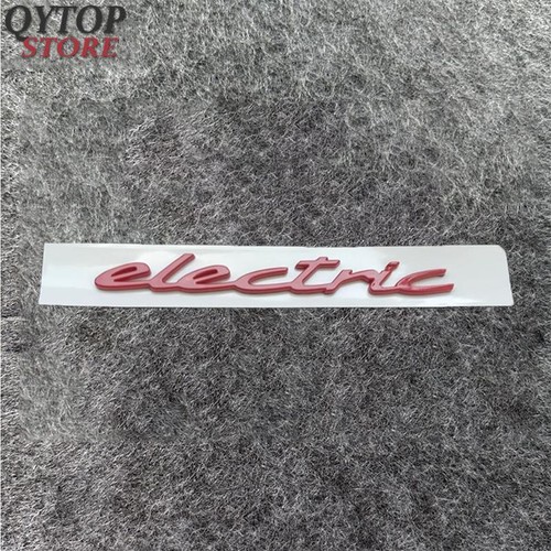 1x Red Electric Car Truck Sport Fender Side Badge Emblem Sticker ...