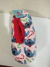 Disney Stitch Holiday Women's SOFT Slipper Socks Booties Christmas NWT