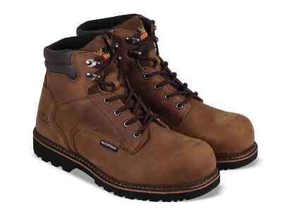 Thorogood Z16111* Unisex Brown V-series WP 6'' Safety Toe Work Boot Size M-9 W-11
