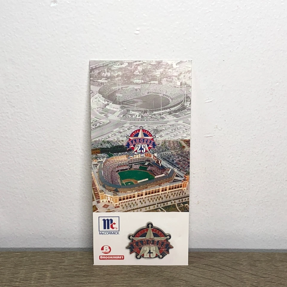 Texas Rangers Pin Pinback Button Baseball 25 Anniversary McCormick Vintage 1997 - Image 3 of 4